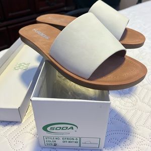 White sandals